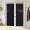 image:imageNICETOWN 100 Blackout French Door Curtains for Door Window Privacy Thermal Insulated Short Curtains for Kitchen Tie Up Shade Window Covering for Christmas Sage Green W26 X L40 Inch 1 PanelBlack