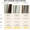 image:imageNICETOWN 100 Blackout French Door Curtains for Door Window Privacy Thermal Insulated Short Curtains for Kitchen Tie Up Shade Window Covering for Christmas Sage Green W26 X L40 Inch 1 PanelSand