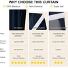 image:imageNICETOWN 100 Blackout French Door Curtains for Door Window Privacy Thermal Insulated Short Curtains for Kitchen Tie Up Shade Window Covering for Christmas Sage Green W26 X L40 Inch 1 PanelNavy