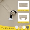 image:imageNICETOWN 100 Blackout French Door Curtains for Door Window Privacy Thermal Insulated Short Curtains for Kitchen Tie Up Shade Window Covering for Christmas Sage Green W26 X L40 Inch 1 PanelNatural
