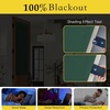 image:imageNICETOWN 100 Blackout French Door Curtains for Door Window Privacy Thermal Insulated Short Curtains for Kitchen Tie Up Shade Window Covering for Christmas Sage Green W26 X L40 Inch 1 PanelHunter Green