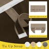 image:imageNICETOWN 100 Blackout French Door Curtains for Door Window Privacy Thermal Insulated Short Curtains for Kitchen Tie Up Shade Window Covering for Christmas Sage Green W26 X L40 Inch 1 PanelCappuccino
