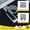 image:imageNICETOWN 100 Blackout French Door Curtains for Door Window Privacy Thermal Insulated Short Curtains for Kitchen Tie Up Shade Window Covering for Christmas Sage Green W26 X L40 Inch 1 PanelGreyish Blue