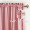 image:imageNICETOWN 96 inch Long Brown Velvet Curtains Extra Wide W62 x L96 Luxury Soft Thermal Insulated Room Darkening Heavy Duty Velvet Drapes for Sliding Glass Door 2 Panels3  Pom Pom  Blush Pink