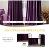 image:imageNICETOWN 96 inch Long Brown Velvet Curtains Extra Wide W62 x L96 Luxury Soft Thermal Insulated Room Darkening Heavy Duty Velvet Drapes for Sliding Glass Door 2 PanelsPurple Series  Dark Purple