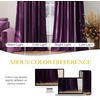 image:imageNICETOWN 96 inch Long Brown Velvet Curtains Extra Wide W62 x L96 Luxury Soft Thermal Insulated Room Darkening Heavy Duty Velvet Drapes for Sliding Glass Door 2 PanelsPurple Series  Dark Purple