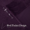 image:imageNICETOWN 96 inch Long Brown Velvet Curtains Extra Wide W62 x L96 Luxury Soft Thermal Insulated Room Darkening Heavy Duty Velvet Drapes for Sliding Glass Door 2 PanelsPurple Series  Dark Purple
