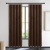image:imageNICETOWN 96 inch Long Brown Velvet Curtains Extra Wide W62 x L96 Luxury Soft Thermal Insulated Room Darkening Heavy Duty Velvet Drapes for Sliding Glass Door 2 PanelsBrown Series  Brown