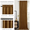 image:imageNICETOWN 96 inch Long Brown Velvet Curtains Extra Wide W62 x L96 Luxury Soft Thermal Insulated Room Darkening Heavy Duty Velvet Drapes for Sliding Glass Door 2 PanelsYellow Series  Gold Brown