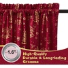image:imageNICETOWN 96 inch Long Brown Velvet Curtains Extra Wide W62 x L96 Luxury Soft Thermal Insulated Room Darkening Heavy Duty Velvet Drapes for Sliding Glass Door 2 Panels3  Xmas Series  Red