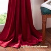 image:imageNICETOWN 96 inch Long Brown Velvet Curtains Extra Wide W62 x L96 Luxury Soft Thermal Insulated Room Darkening Heavy Duty Velvet Drapes for Sliding Glass Door 2 PanelsRed Series  Red