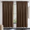 image:imageNICETOWN 96 inch Long Brown Velvet Curtains Extra Wide W62 x L96 Luxury Soft Thermal Insulated Room Darkening Heavy Duty Velvet Drapes for Sliding Glass Door 2 PanelsBrown Series  Brown