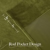 image:imageNICETOWN 96 inch Long Brown Velvet Curtains Extra Wide W62 x L96 Luxury Soft Thermal Insulated Room Darkening Heavy Duty Velvet Drapes for Sliding Glass Door 2 PanelsGreen Series  Moss Green