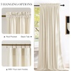 image:imageNICETOWN 96 inch Long Brown Velvet Curtains Extra Wide W62 x L96 Luxury Soft Thermal Insulated Room Darkening Heavy Duty Velvet Drapes for Sliding Glass Door 2 PanelsWhite Series  Ivory White