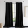 image:imageNICETOWN 96 inch Long Brown Velvet Curtains Extra Wide W62 x L96 Luxury Soft Thermal Insulated Room Darkening Heavy Duty Velvet Drapes for Sliding Glass Door 2 PanelsBlack Series  Black