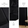 image:imageNICETOWN 96 inch Long Brown Velvet Curtains Extra Wide W62 x L96 Luxury Soft Thermal Insulated Room Darkening Heavy Duty Velvet Drapes for Sliding Glass Door 2 PanelsBlack Series  Black