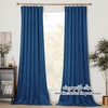 image:imageNICETOWN 96 inch Long Brown Velvet Curtains Extra Wide W62 x L96 Luxury Soft Thermal Insulated Room Darkening Heavy Duty Velvet Drapes for Sliding Glass Door 2 PanelsBlue Series  Blue