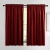 image:imageNICETOWN 96 inch Long Brown Velvet Curtains Extra Wide W62 x L96 Luxury Soft Thermal Insulated Room Darkening Heavy Duty Velvet Drapes for Sliding Glass Door 2 PanelsRed Series  Red