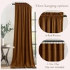 image:imageNICETOWN 96 inch Long Brown Velvet Curtains Extra Wide W62 x L96 Luxury Soft Thermal Insulated Room Darkening Heavy Duty Velvet Drapes for Sliding Glass Door 2 PanelsYellow Series  Bronze
