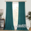 image:imageNICETOWN 96 inch Long Brown Velvet Curtains Extra Wide W62 x L96 Luxury Soft Thermal Insulated Room Darkening Heavy Duty Velvet Drapes for Sliding Glass Door 2 PanelsGreen Series  Teal