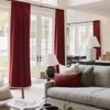 image:imageNICETOWN 96 inch Long Brown Velvet Curtains Extra Wide W62 x L96 Luxury Soft Thermal Insulated Room Darkening Heavy Duty Velvet Drapes for Sliding Glass Door 2 PanelsRed Series  Red