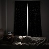 image:imageNICETOWN 96 inch Long Brown Velvet Curtains Extra Wide W62 x L96 Luxury Soft Thermal Insulated Room Darkening Heavy Duty Velvet Drapes for Sliding Glass Door 2 Panels2  Leaf Pattern  Black