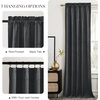 image:imageNICETOWN 96 inch Long Brown Velvet Curtains Extra Wide W62 x L96 Luxury Soft Thermal Insulated Room Darkening Heavy Duty Velvet Drapes for Sliding Glass Door 2 PanelsGrey Series  Grey
