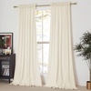 image:imageNICETOWN 96 inch Long Brown Velvet Curtains Extra Wide W62 x L96 Luxury Soft Thermal Insulated Room Darkening Heavy Duty Velvet Drapes for Sliding Glass Door 2 PanelsWhite Series  Ivory White