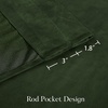 image:imageNICETOWN 96 inch Long Brown Velvet Curtains Extra Wide W62 x L96 Luxury Soft Thermal Insulated Room Darkening Heavy Duty Velvet Drapes for Sliding Glass Door 2 PanelsGreen Series  Olive Green