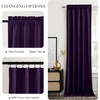 image:imageNICETOWN 96 inch Long Brown Velvet Curtains Extra Wide W62 x L96 Luxury Soft Thermal Insulated Room Darkening Heavy Duty Velvet Drapes for Sliding Glass Door 2 PanelsPurple Series  Purple