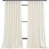 image:imageNICETOWN 96 inch Long Brown Velvet Curtains Extra Wide W62 x L96 Luxury Soft Thermal Insulated Room Darkening Heavy Duty Velvet Drapes for Sliding Glass Door 2 PanelsWhite Series  Ivory White