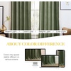 image:imageNICETOWN 96 inch Long Brown Velvet Curtains Extra Wide W62 x L96 Luxury Soft Thermal Insulated Room Darkening Heavy Duty Velvet Drapes for Sliding Glass Door 2 PanelsGreen Series  Sage Green