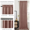 image:imageNICETOWN 96 inch Long Brown Velvet Curtains Extra Wide W62 x L96 Luxury Soft Thermal Insulated Room Darkening Heavy Duty Velvet Drapes for Sliding Glass Door 2 PanelsPink Series  Dusty Pink