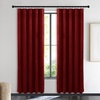 image:imageNICETOWN 96 inch Long Brown Velvet Curtains Extra Wide W62 x L96 Luxury Soft Thermal Insulated Room Darkening Heavy Duty Velvet Drapes for Sliding Glass Door 2 PanelsRed Series  Red