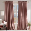 image:imageNICETOWN 96 inch Long Brown Velvet Curtains Extra Wide W62 x L96 Luxury Soft Thermal Insulated Room Darkening Heavy Duty Velvet Drapes for Sliding Glass Door 2 PanelsPink Series  Dusty Rose Pink