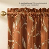 image:imageNICETOWN 96 inch Long Brown Velvet Curtains Extra Wide W62 x L96 Luxury Soft Thermal Insulated Room Darkening Heavy Duty Velvet Drapes for Sliding Glass Door 2 Panels2  Leaf Pattern  Burnt Orange