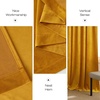image:imageNICETOWN 96 inch Long Brown Velvet Curtains Extra Wide W62 x L96 Luxury Soft Thermal Insulated Room Darkening Heavy Duty Velvet Drapes for Sliding Glass Door 2 PanelsYellow Series  Yellowish Gold