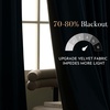 image:imageNICETOWN 96 inch Long Brown Velvet Curtains Extra Wide W62 x L96 Luxury Soft Thermal Insulated Room Darkening Heavy Duty Velvet Drapes for Sliding Glass Door 2 PanelsBlue Series  Slate Blue