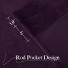 image:imageNICETOWN 96 inch Long Brown Velvet Curtains Extra Wide W62 x L96 Luxury Soft Thermal Insulated Room Darkening Heavy Duty Velvet Drapes for Sliding Glass Door 2 PanelsPurple Series  Dark Purple