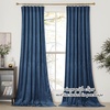 image:imageNICETOWN 96 inch Long Brown Velvet Curtains Extra Wide W62 x L96 Luxury Soft Thermal Insulated Room Darkening Heavy Duty Velvet Drapes for Sliding Glass Door 2 PanelsBlue Series  Navy Blue