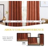 image:imageNICETOWN 96 inch Long Brown Velvet Curtains Extra Wide W62 x L96 Luxury Soft Thermal Insulated Room Darkening Heavy Duty Velvet Drapes for Sliding Glass Door 2 PanelsRed Series  Burnt Orange