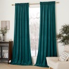 image:imageNICETOWN 96 inch Long Brown Velvet Curtains Extra Wide W62 x L96 Luxury Soft Thermal Insulated Room Darkening Heavy Duty Velvet Drapes for Sliding Glass Door 2 PanelsGreen Series  Teal