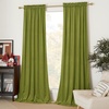 image:imageNICETOWN 96 inch Long Brown Velvet Curtains Extra Wide W62 x L96 Luxury Soft Thermal Insulated Room Darkening Heavy Duty Velvet Drapes for Sliding Glass Door 2 PanelsGreen Series  Moss Green