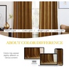 image:imageNICETOWN 96 inch Long Brown Velvet Curtains Extra Wide W62 x L96 Luxury Soft Thermal Insulated Room Darkening Heavy Duty Velvet Drapes for Sliding Glass Door 2 PanelsYellow Series  Gold Brown