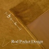 image:imageNICETOWN 96 inch Long Brown Velvet Curtains Extra Wide W62 x L96 Luxury Soft Thermal Insulated Room Darkening Heavy Duty Velvet Drapes for Sliding Glass Door 2 PanelsYellow Series  Mustard Yellow