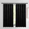 image:imageNICETOWN 96 inch Long Brown Velvet Curtains Extra Wide W62 x L96 Luxury Soft Thermal Insulated Room Darkening Heavy Duty Velvet Drapes for Sliding Glass Door 2 PanelsBlack Series  Black