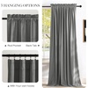 image:imageNICETOWN 96 inch Long Brown Velvet Curtains Extra Wide W62 x L96 Luxury Soft Thermal Insulated Room Darkening Heavy Duty Velvet Drapes for Sliding Glass Door 2 PanelsGrey Series  Light Grey