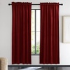 image:imageNICETOWN 96 inch Long Brown Velvet Curtains Extra Wide W62 x L96 Luxury Soft Thermal Insulated Room Darkening Heavy Duty Velvet Drapes for Sliding Glass Door 2 PanelsRed Series  Red