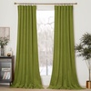 image:imageNICETOWN 96 inch Long Brown Velvet Curtains Extra Wide W62 x L96 Luxury Soft Thermal Insulated Room Darkening Heavy Duty Velvet Drapes for Sliding Glass Door 2 PanelsGreen Series  Moss Green