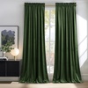 image:imageNICETOWN 96 inch Long Brown Velvet Curtains Extra Wide W62 x L96 Luxury Soft Thermal Insulated Room Darkening Heavy Duty Velvet Drapes for Sliding Glass Door 2 PanelsGreen Series  Olive Green